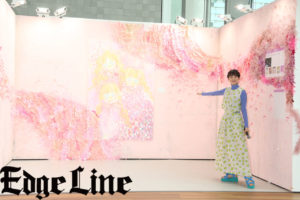 のんJR横浜タワー内でアート作品を特別展示で「前向きに明日を見て、楽しい気持ちでいられるような、そんな作品になったら」！春コーデで来場で作品へ思い3