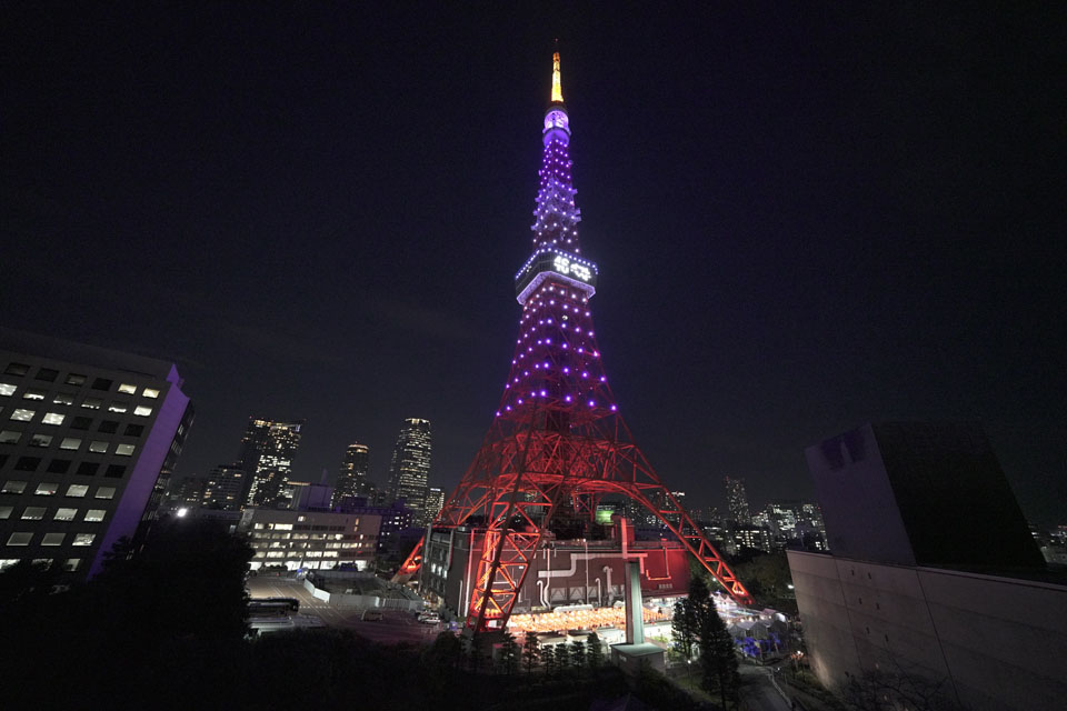 乃木坂46 初ベストアルバム「Time flies」発売記念で東京タワーを一夜限りの紫一色に！秋元真夏「節目の年で、メンバーが一致団結した年でした」5