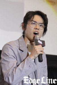 “新八”菅田将暉×阪口大助 映画「銀魂」大ヒットイベント！福田雄一監督もっとヒットしたらアニメ版声優3人そろえる？1