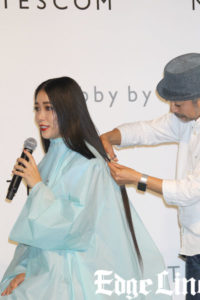 紅蘭「Nobby by TESCOM」新商品発表会でヘアドネーションのため50センチの髪バッサリ！パニクリつつも「ニュー紅蘭です！！」2