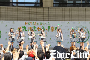 HKT48森保まどからメンバー7人で300人にサンプリング！九州巡ってみてなぜか“盛る”渕上舞など各地で和気あいあい5