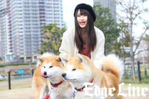 話題の秋田犬ゴンとトラがららぽーと豊洲に！“りーめろ先輩”莉音からなでなでに顔を舐め返すほのぼの光景も11