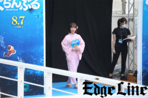 与田祐希ピンク色の浴衣姿でサーフィン場に登場！竜星涼と浴衣かぶりに安心やジェスチャーされ「そこ切り取ったんですか（苦笑）！？」12