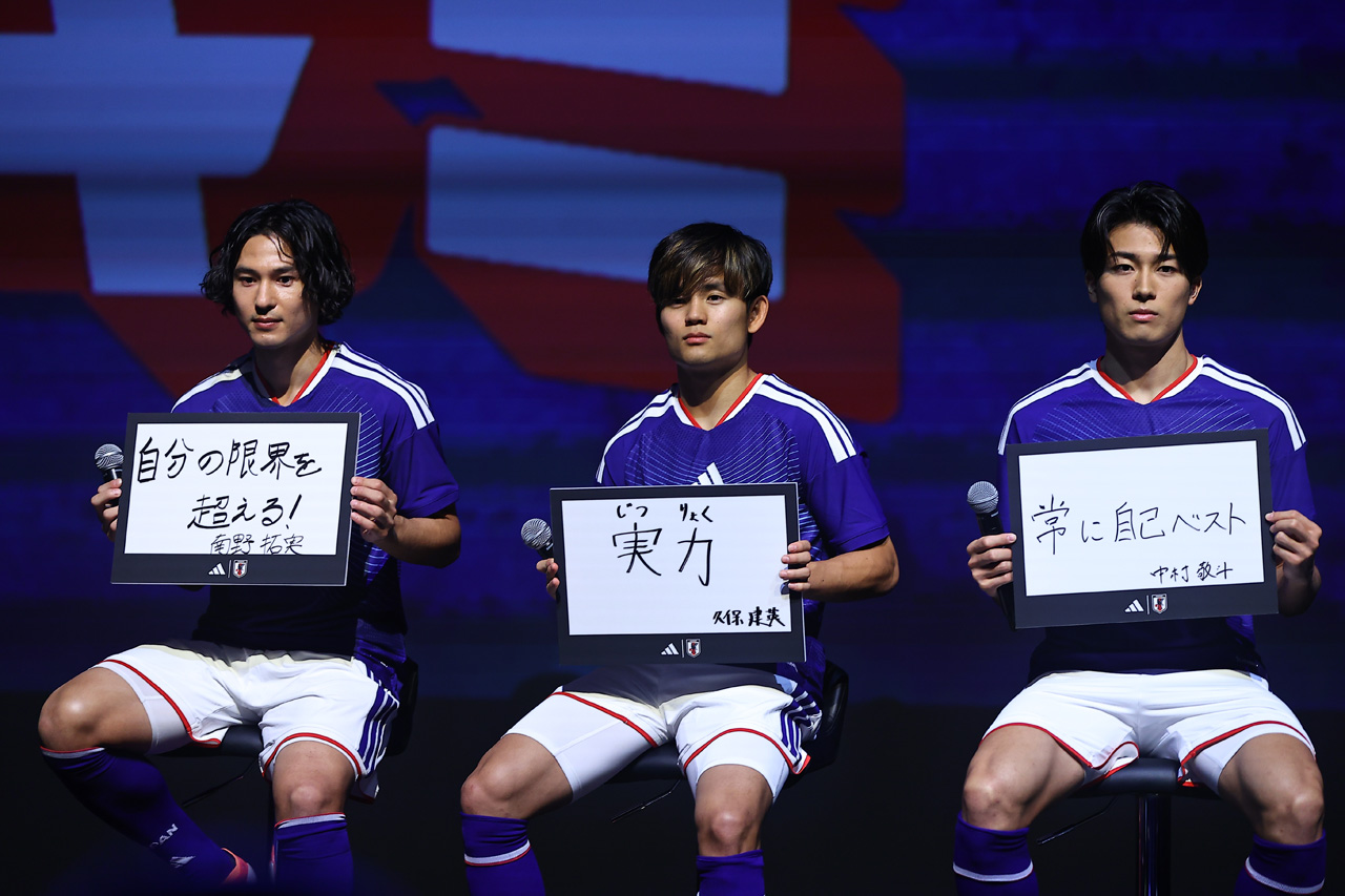久保建英選手“ミニタケ”本人を「超えてきてる」と笑顔!「サッカー日本代表 2026」キャンペーン発表会登場8