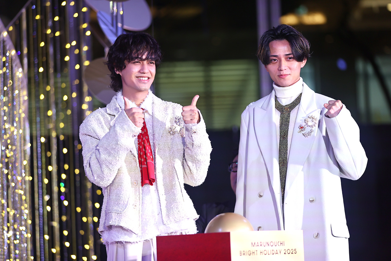 King & Prince永瀬廉と髙橋海人丸ビルでCelebration Tree点灯!「ずっと見てたくなります」1