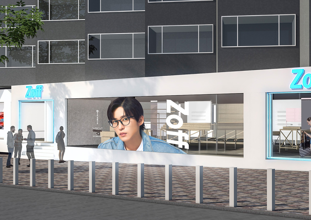 目黒蓮Zoff店頭等身大パネル!「ベストジーニスト」で言っていた通りのデニムコーデ2