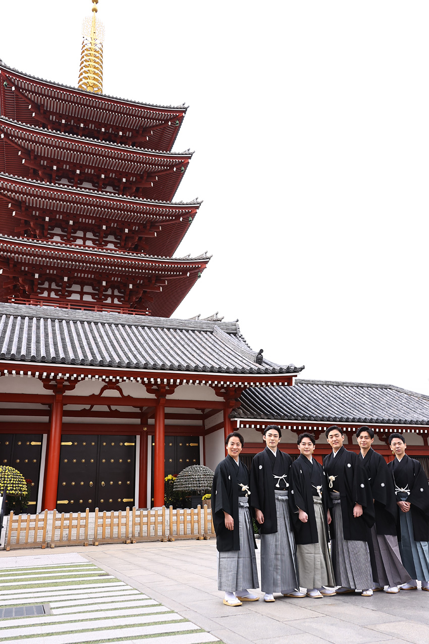 中村橋之助、市川男寅、中村莟玉、市川染五郎、尾上左近、中村鶴松 浅草寺で『新春浅草歌舞伎』成功祈願7