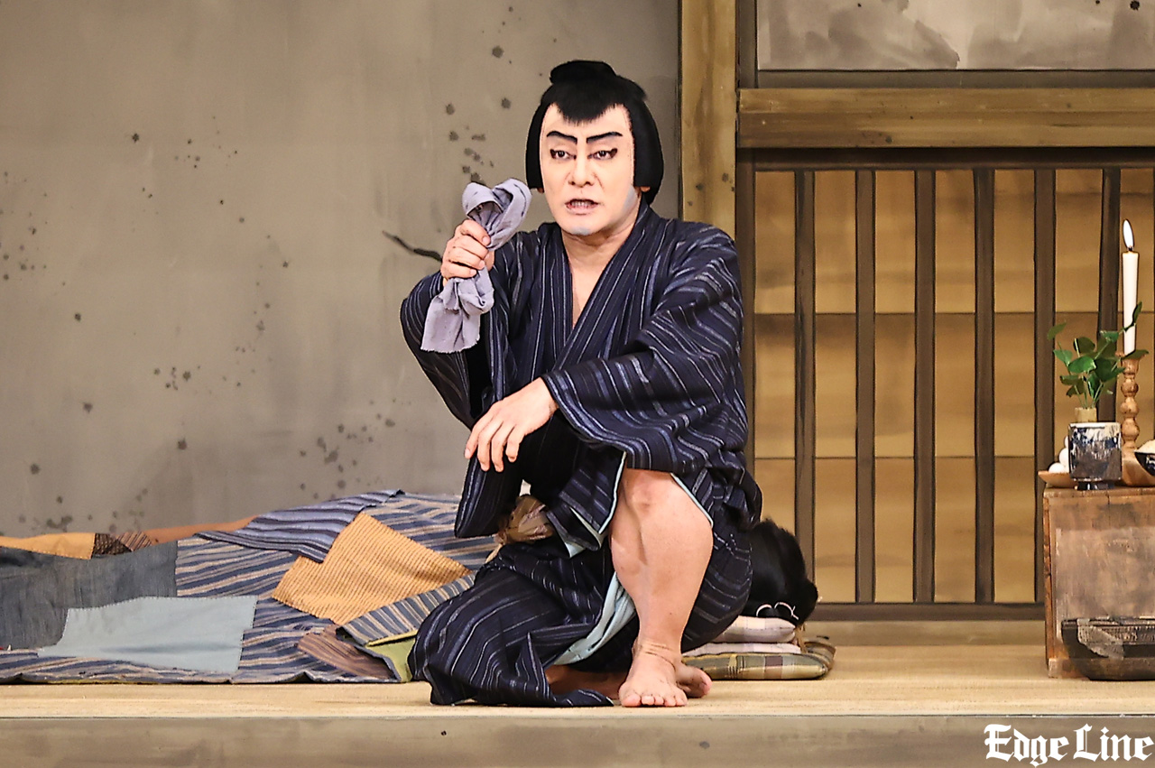 粗暴な“熊五郎”片岡愛之助とおどおどした“久六”市川中車のコミカル掛け合い「らくだ」笑いで満ちる5