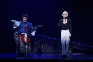 「ミュージカル『刀剣乱舞』 髭切 単騎出陣 ～夢幻泡影～」ゲネプロ！髭切役三浦宏規生演奏のなか変幻自在9