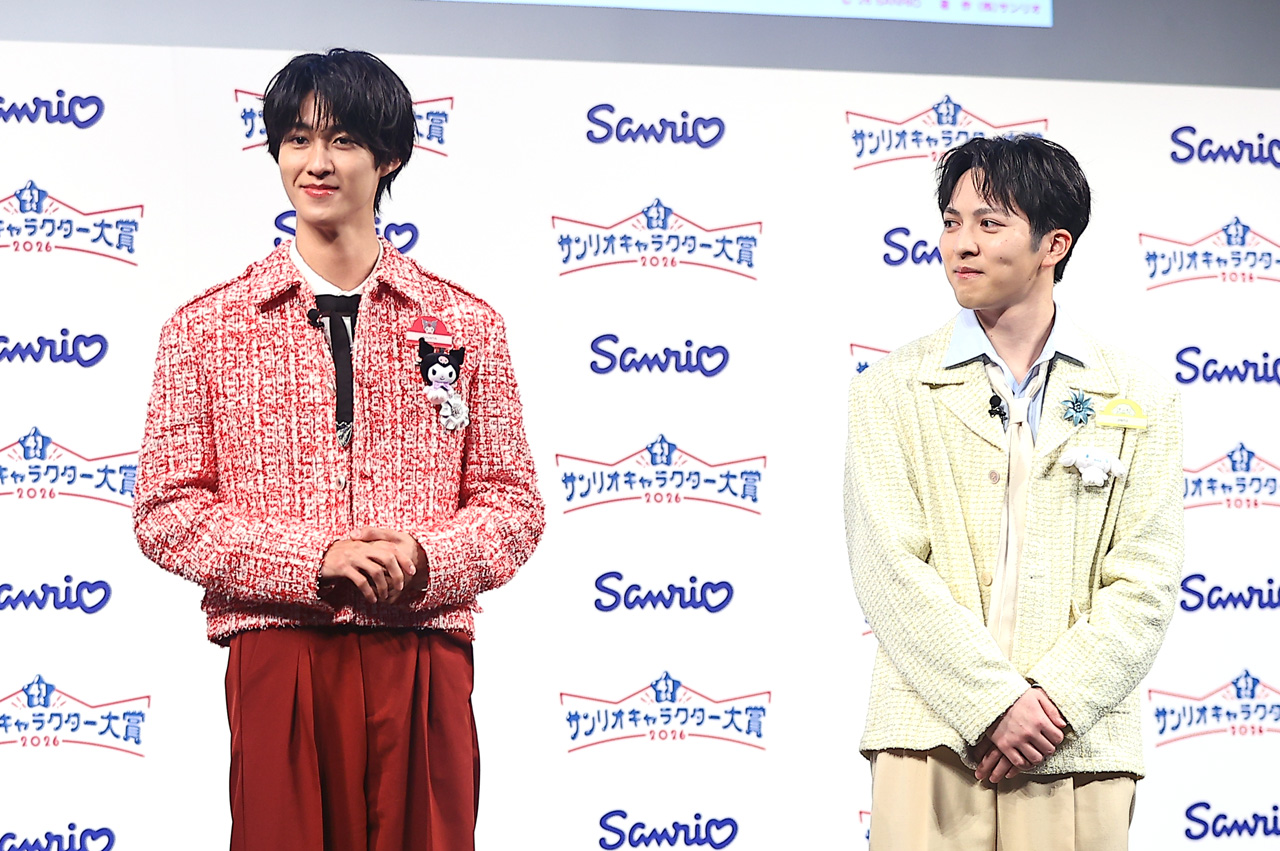 M!LK・曽野舜太、吉田仁人『2026年サンリオキャラクター大賞』開幕イベントに!意識した衣装で“滅”2