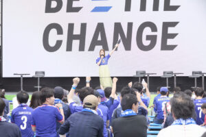 JI BLUE白岩瑠姫・西洸人 渋谷でサッカー日本代表戦パブリックビューイング!勝利に大歓声6