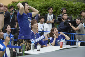 JI BLUE白岩瑠姫・西洸人 渋谷でサッカー日本代表戦パブリックビューイング!勝利に大歓声8