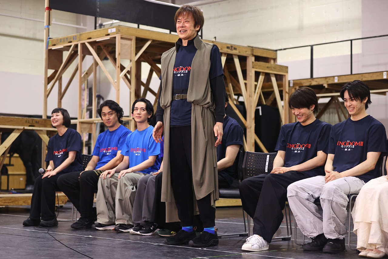 王騎役・山口祐一郎 高野洸へリテイクや三浦宏規のけぞりに笑顔!舞台『キングダムⅡ-継承-』会見2