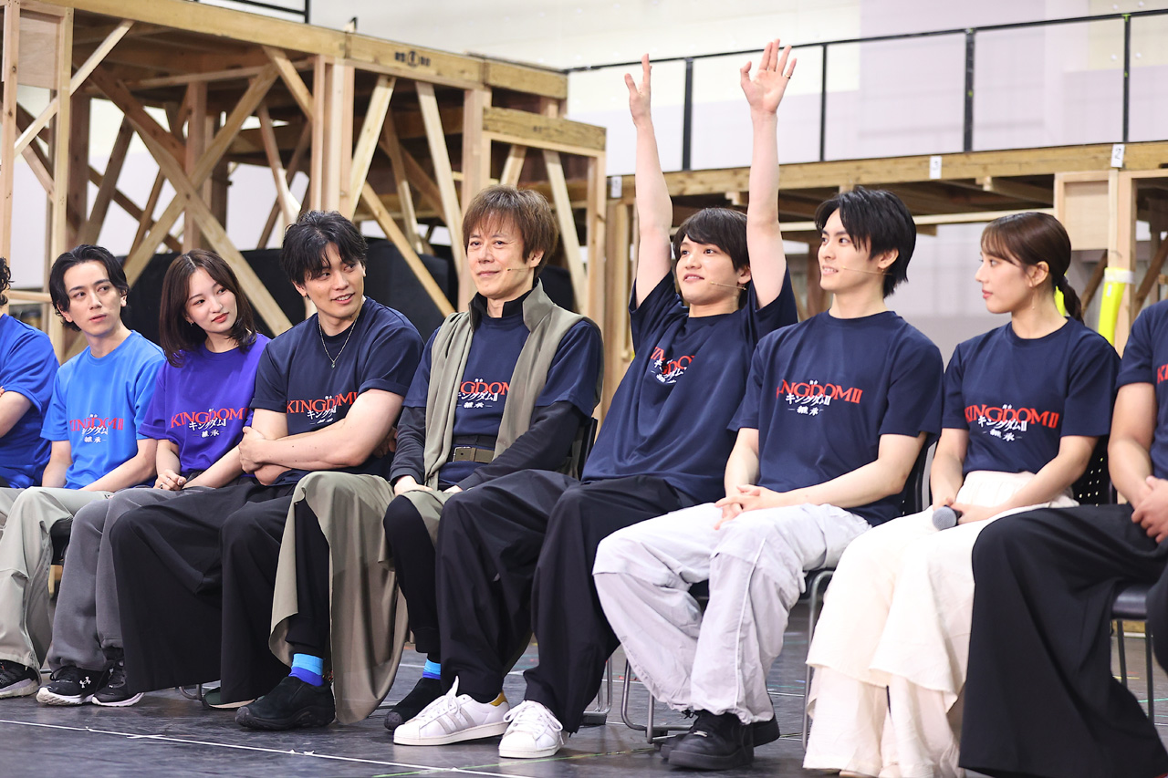 王騎役・山口祐一郎 高野洸へリテイクや三浦宏規のけぞりに笑顔!舞台『キングダムⅡ-継承-』会見5