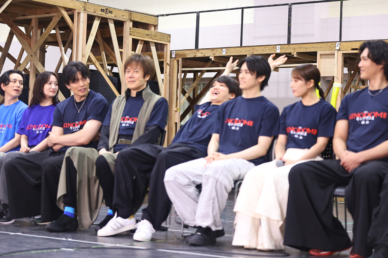 王騎役・山口祐一郎 高野洸へリテイクや三浦宏規のけぞりに笑顔!舞台『キングダムⅡ-継承-』会見6