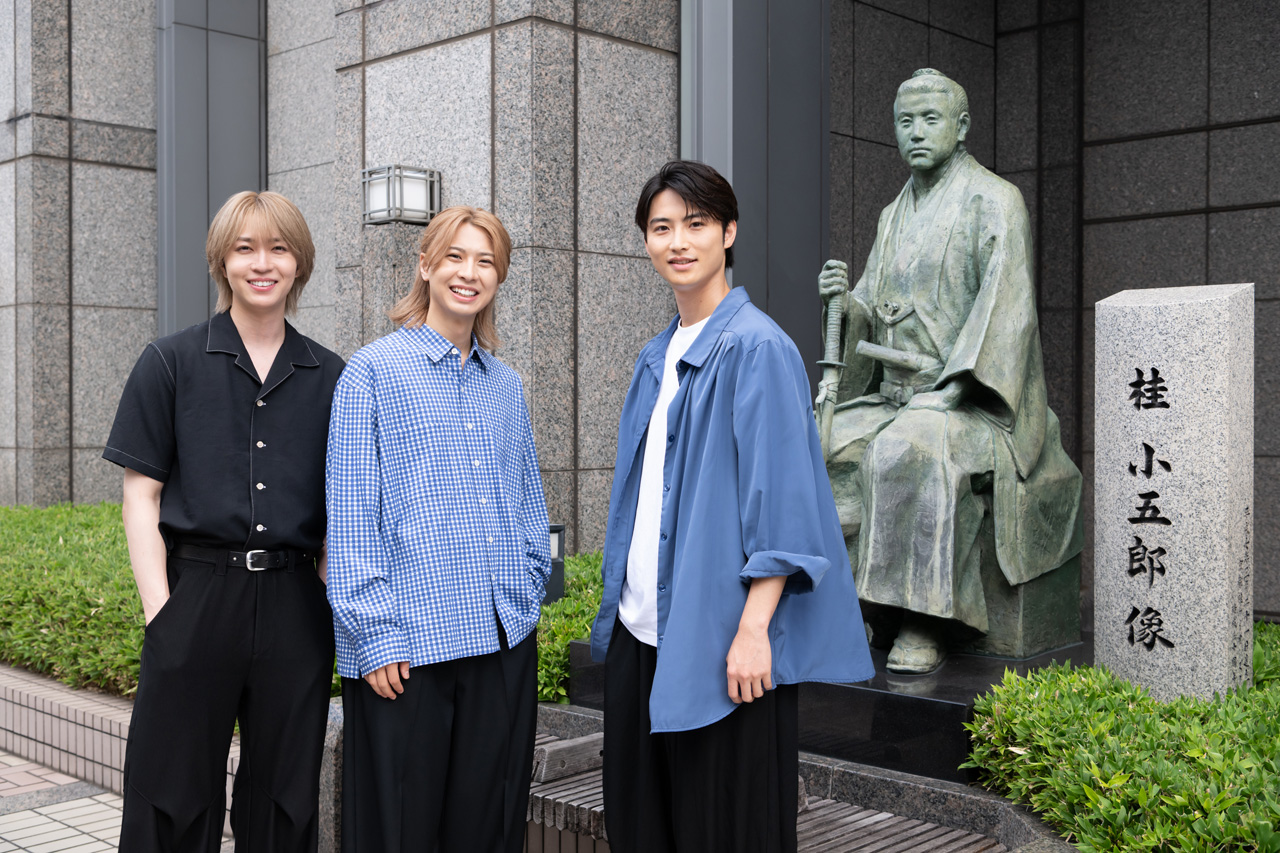 岡宮来夢、岐洲匠、笹森裕貴 京都・壬生寺で『星影の人』への想い!沖田総司は「持ち前の愛嬌を生かして」2