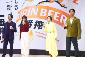 堤真一 酒税改正日に『キリン一番搾り生ビール』イベで「ビール史に残る日」有村架純、賀来賢人、小芝風花と6
