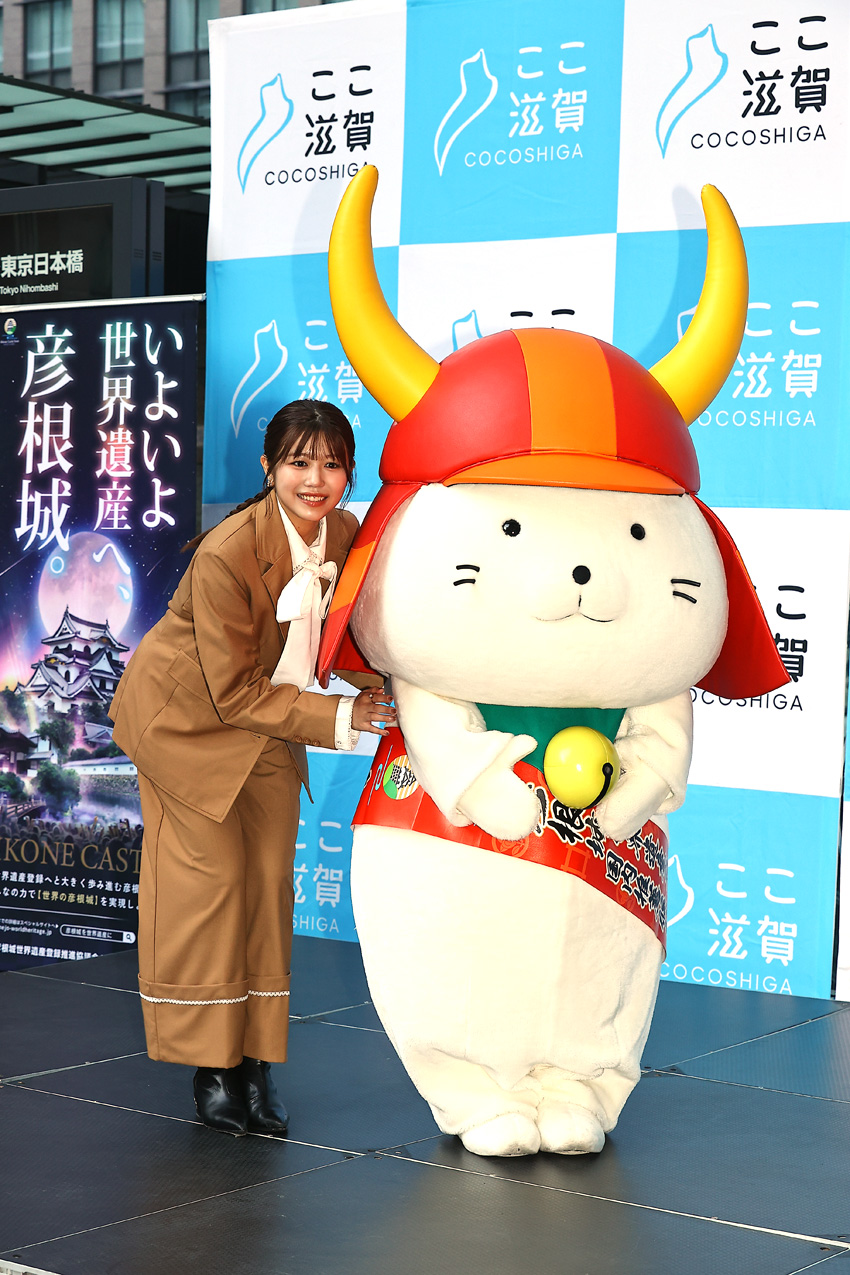 滋賀県出身の武元唯衣 ここ滋賀で『ひこにゃんと応援!彦根城を世界遺産に!』イベ!「ついにか!」大喜び8